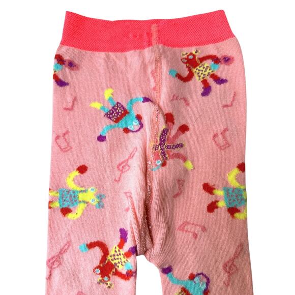 Oilily Organic Cotton Puff Sleeve Dress and Tights Size 104 (4 Years) Pink Multi - Picture 13 of 16